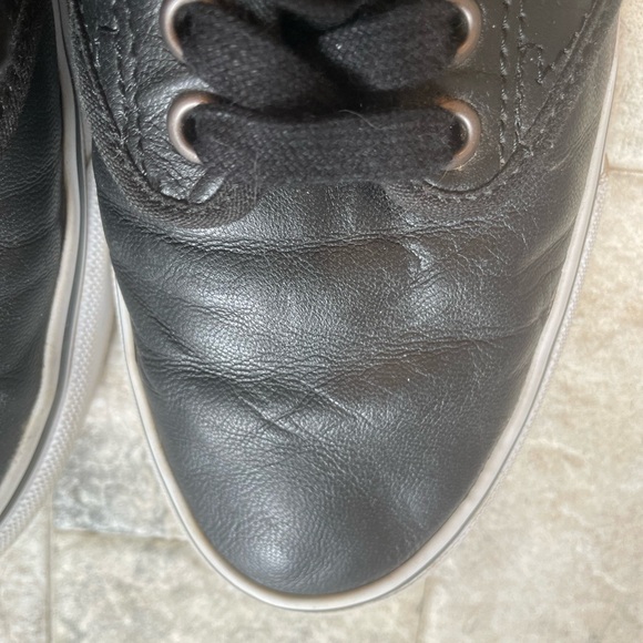 Vans Ortholite inserts, black vegan leather sneakers. Size 8.5 womens - Picture 10 of 14